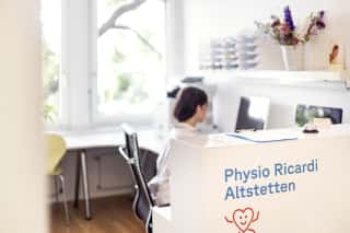 Empfang der Physiotherapiepraxis